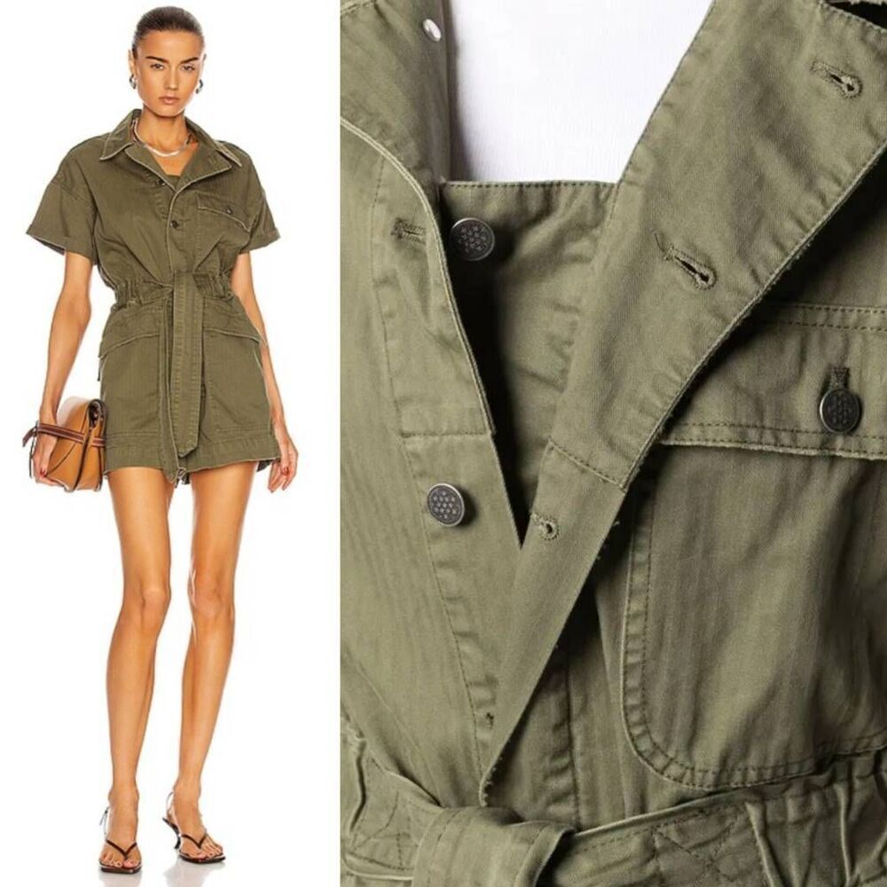 R13 Surplus Romper - Olive XS $1096 - Picture 3 of 12